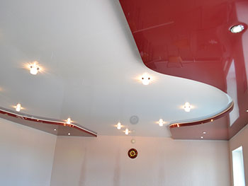 фото двухуровневого потолка